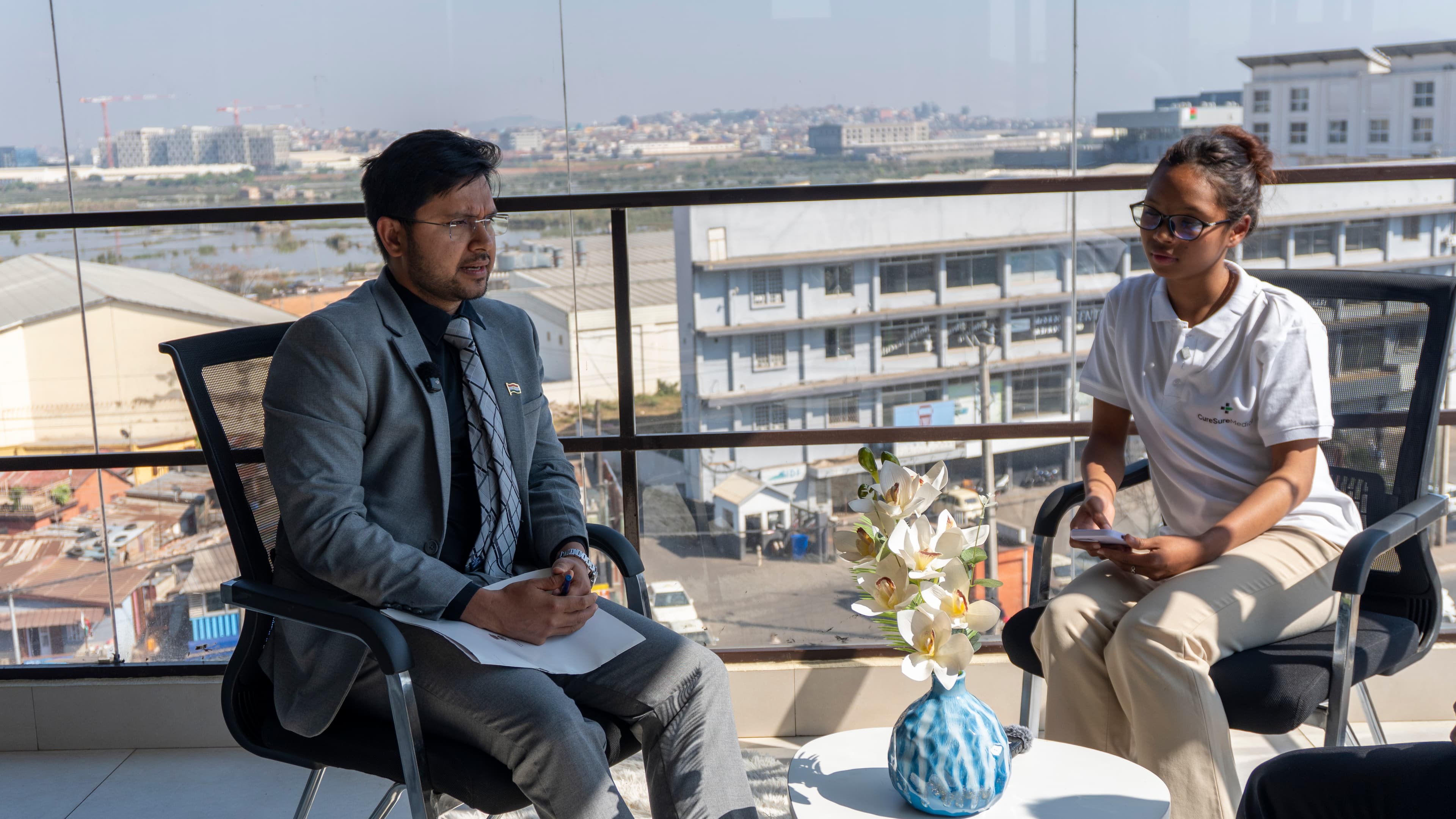 Interview de Mohit Kumar par la presse malgache