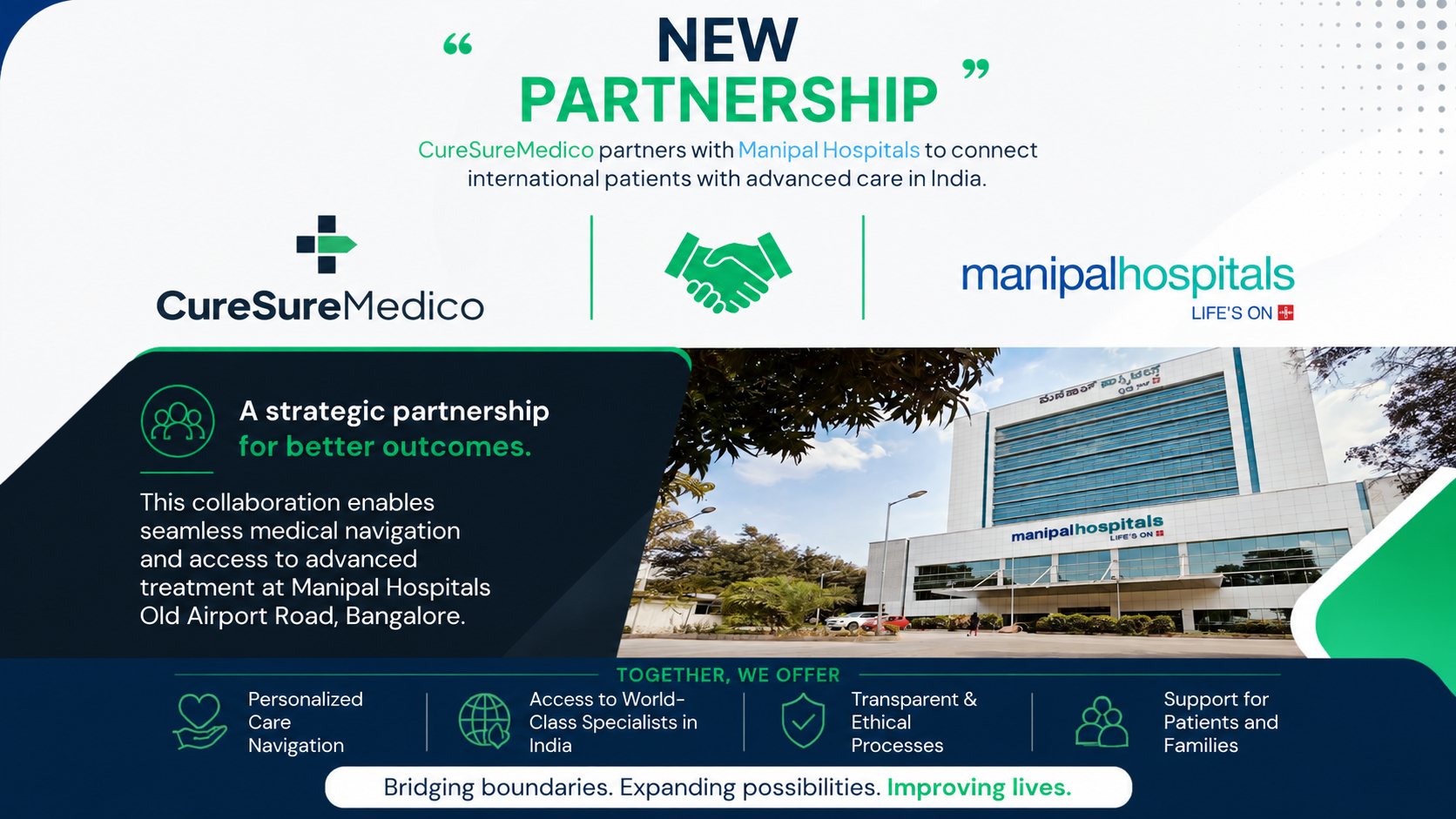 CureSureMedico Partners with Manipal Hospital, Old Airport Road, in India